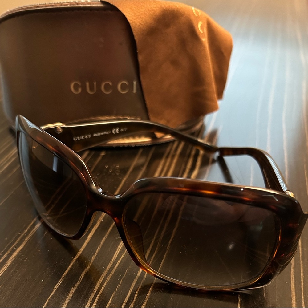 Gucci Square OversizedTortoiseshell Sunglasses 3164/S